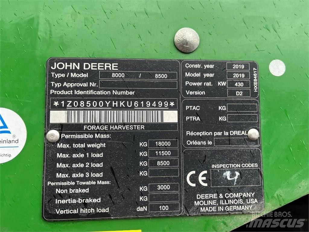 John Deere 8500 Žacie rezačky