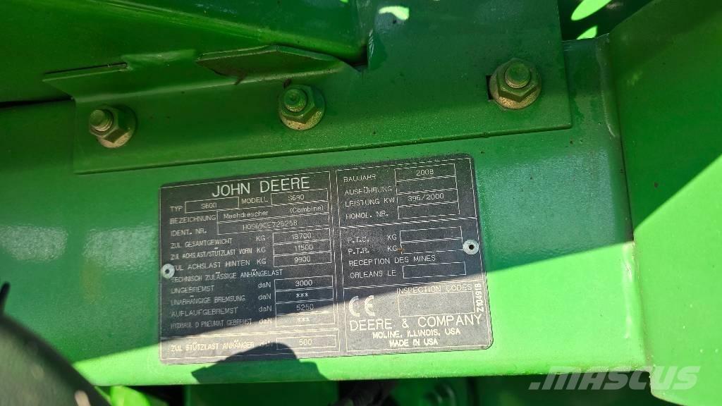 John Deere S 690 i Kombinované zberacie stroje