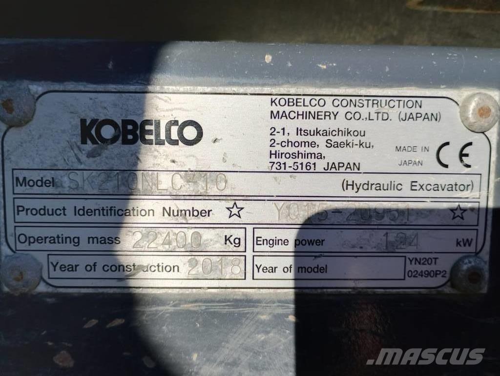 Kobelco SK210 N LC Pásové rýpadlá