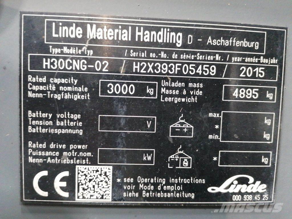 Linde H30T-02 LPG vozíky
