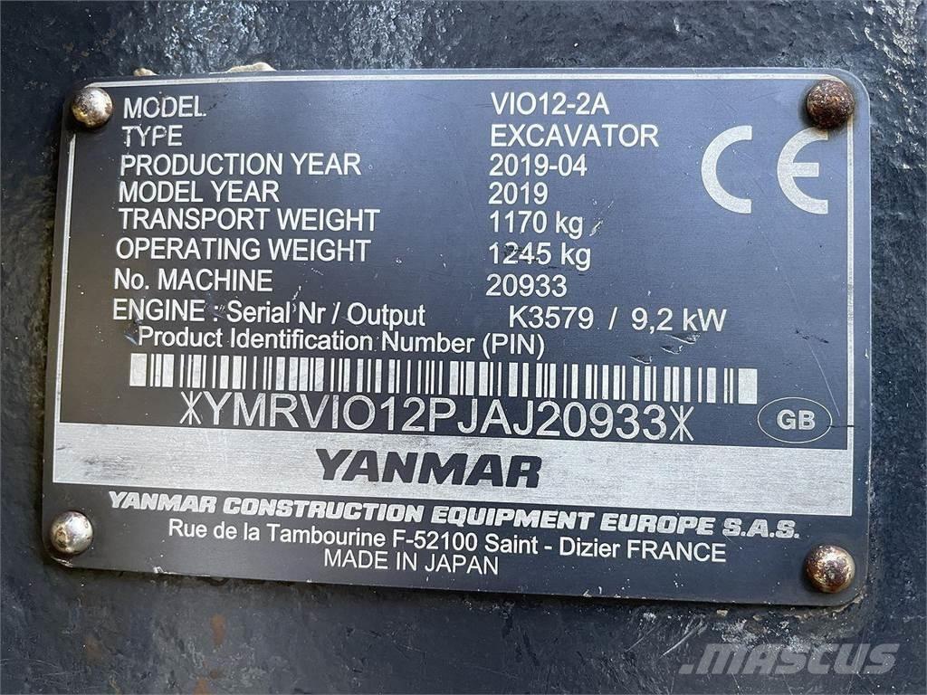 Yanmar VIO12 Kolesové rýpadlá