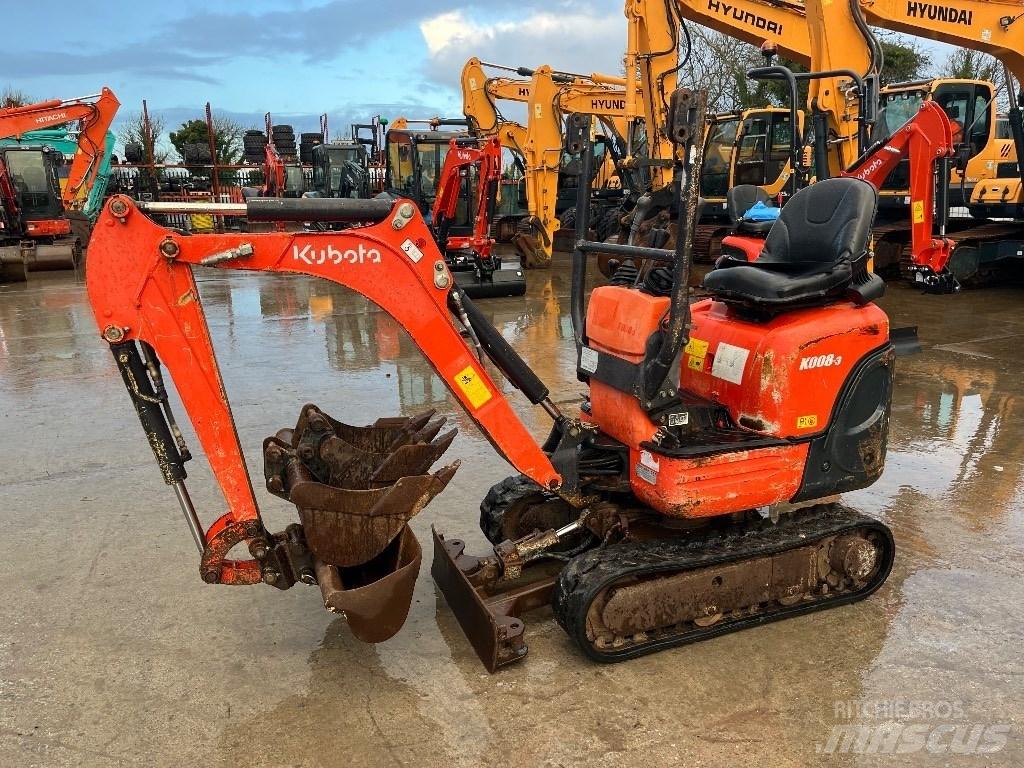 Kubota K 008-3 Mini rýpadlá < 7t