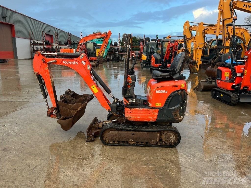 Kubota K 008-3 Mini rýpadlá < 7t