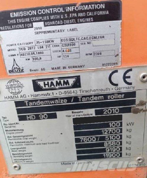 Hamm HD 90 Stavebníctvo - ostatné