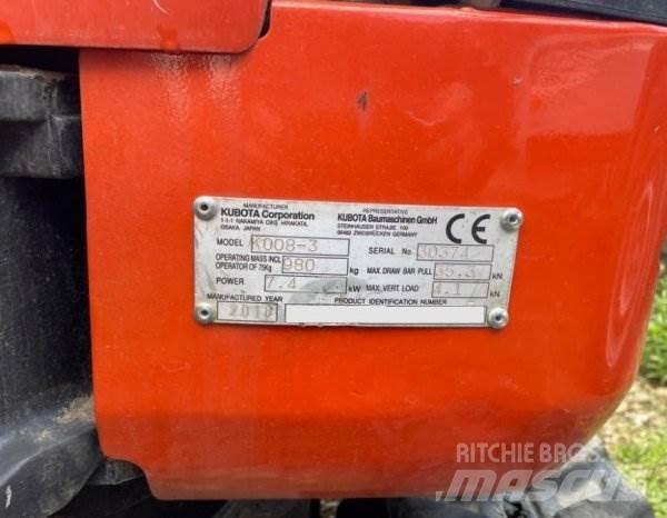 Kubota K008-3 Mini rýpadlá < 7t