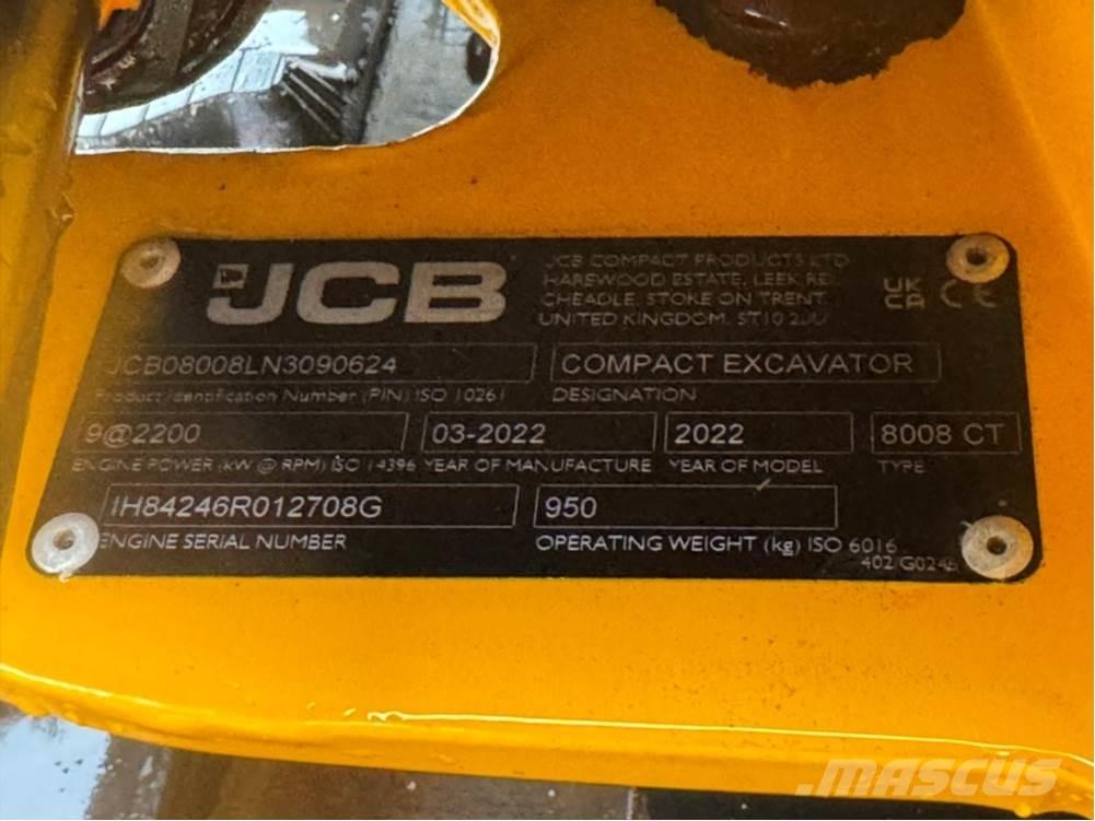 JCB MICRO 8008 Mini rýpadlá < 7t