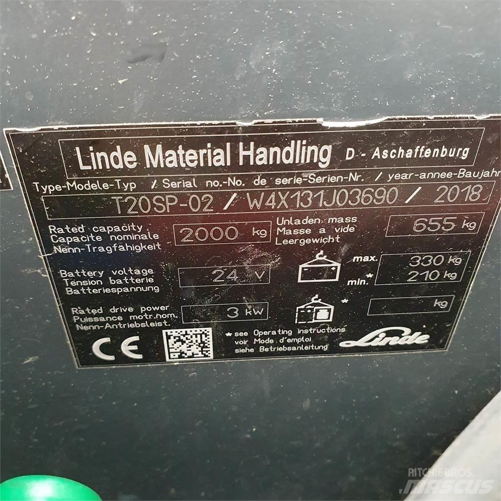 Linde T20SP-lang Nízkozdvižný vozík