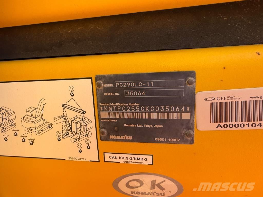 Komatsu PC290LC-11 Pásové rýpadlá