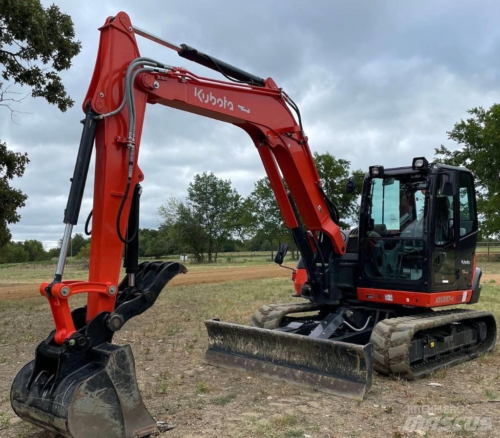 Kubota KX080-4S2 Pásové rýpadlá