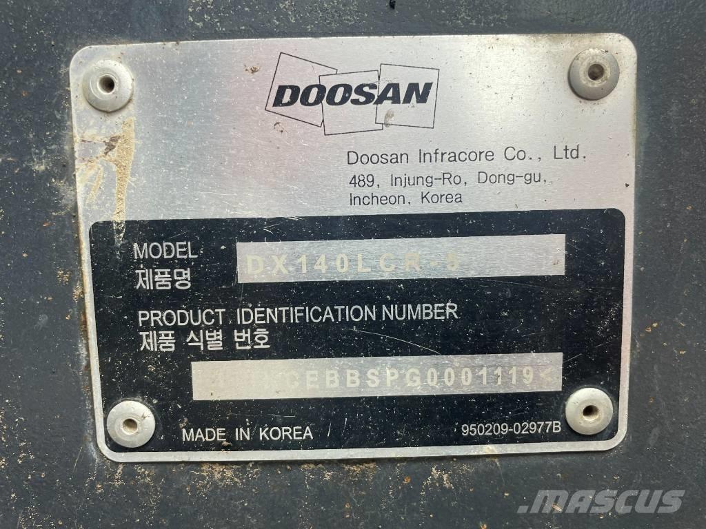 Doosan DX 140 LCR Pásové rýpadlá