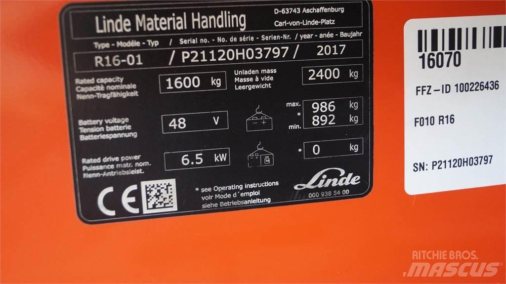 Linde R16 Retraky