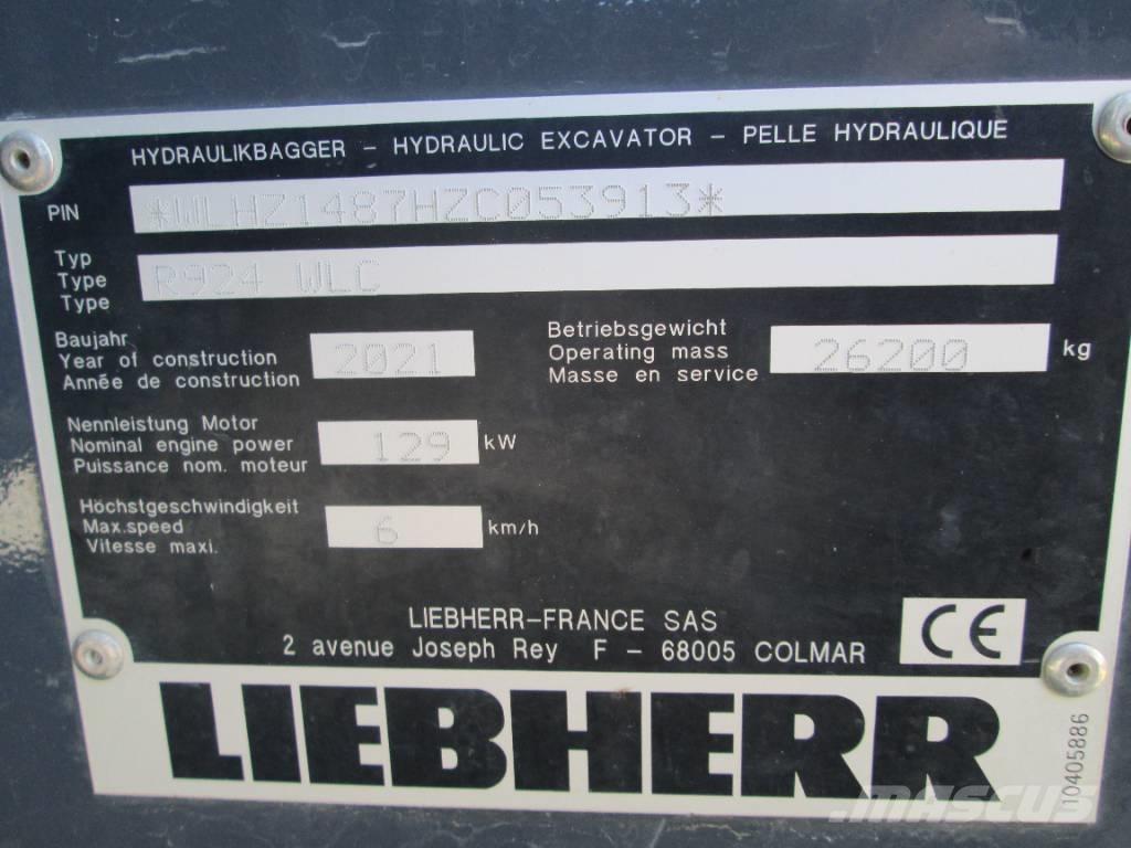 Liebherr R 924 G8 Pásové rýpadlá