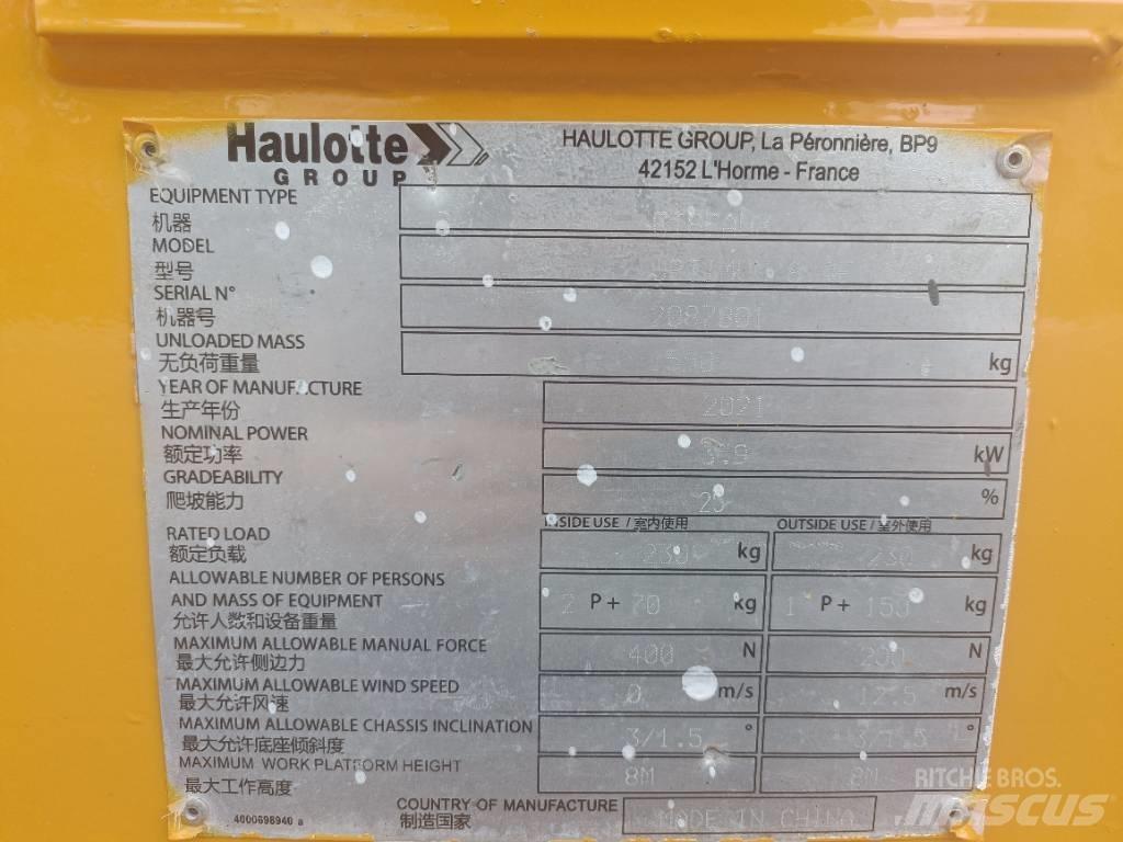 Haulotte OPTIMUM 8 Nožnicové zdvíhacie plošiny