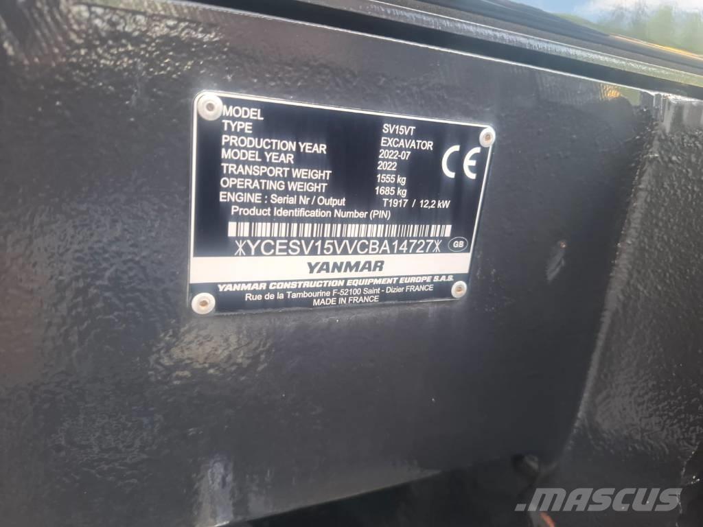 Yanmar SV 15 VT Mini rýpadlá < 7t