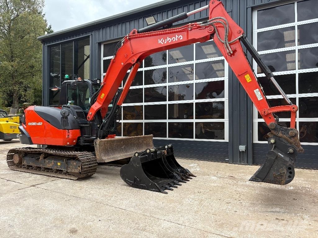Kubota KX 080 Midi rýpadlá 7 t - 12 t