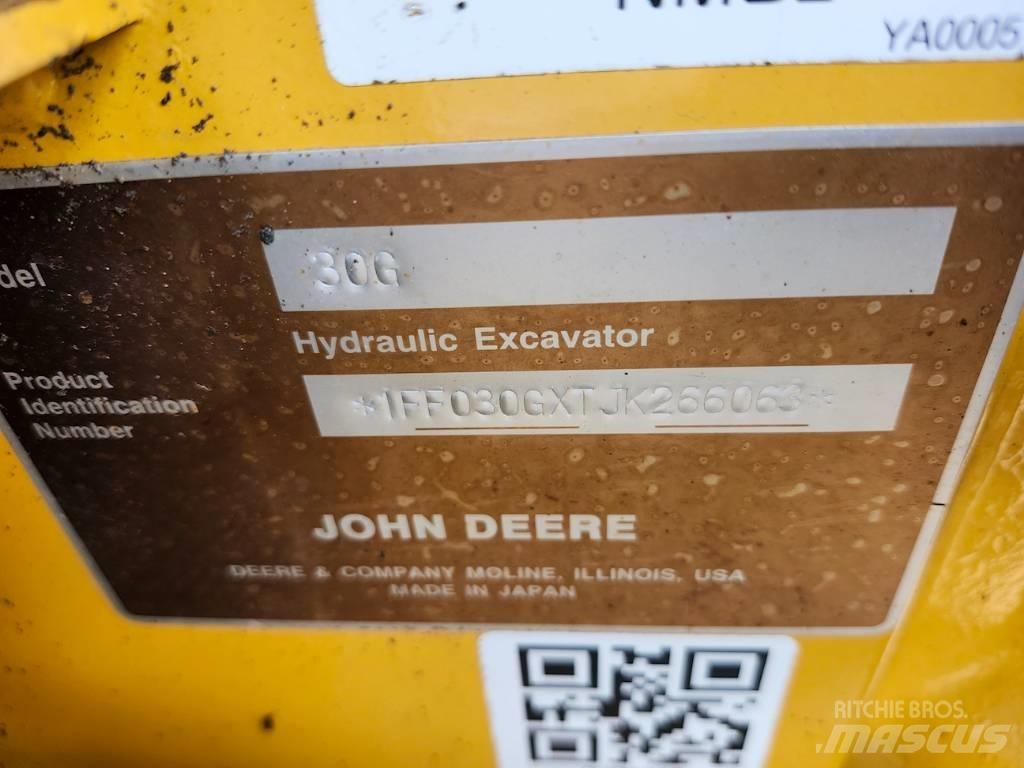 DEERE 30G Mini rýpadlá < 7t