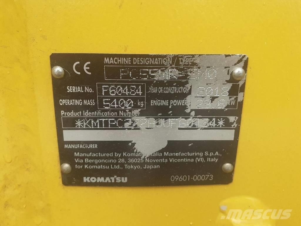 Komatsu PC 55 MR-5 Pásové rýpadlá