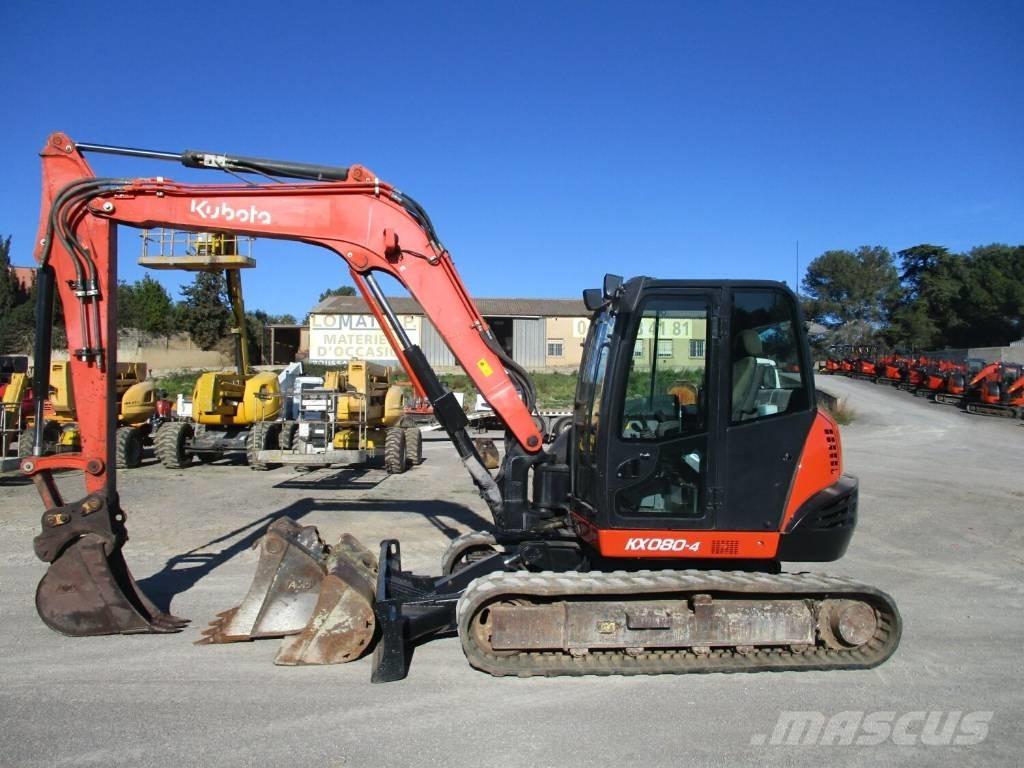 Kubota KX 080-4 Midi rýpadlá 7 t - 12 t