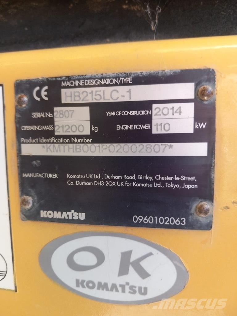 Komatsu HB 215 LC-1 Výložníky a lyžice