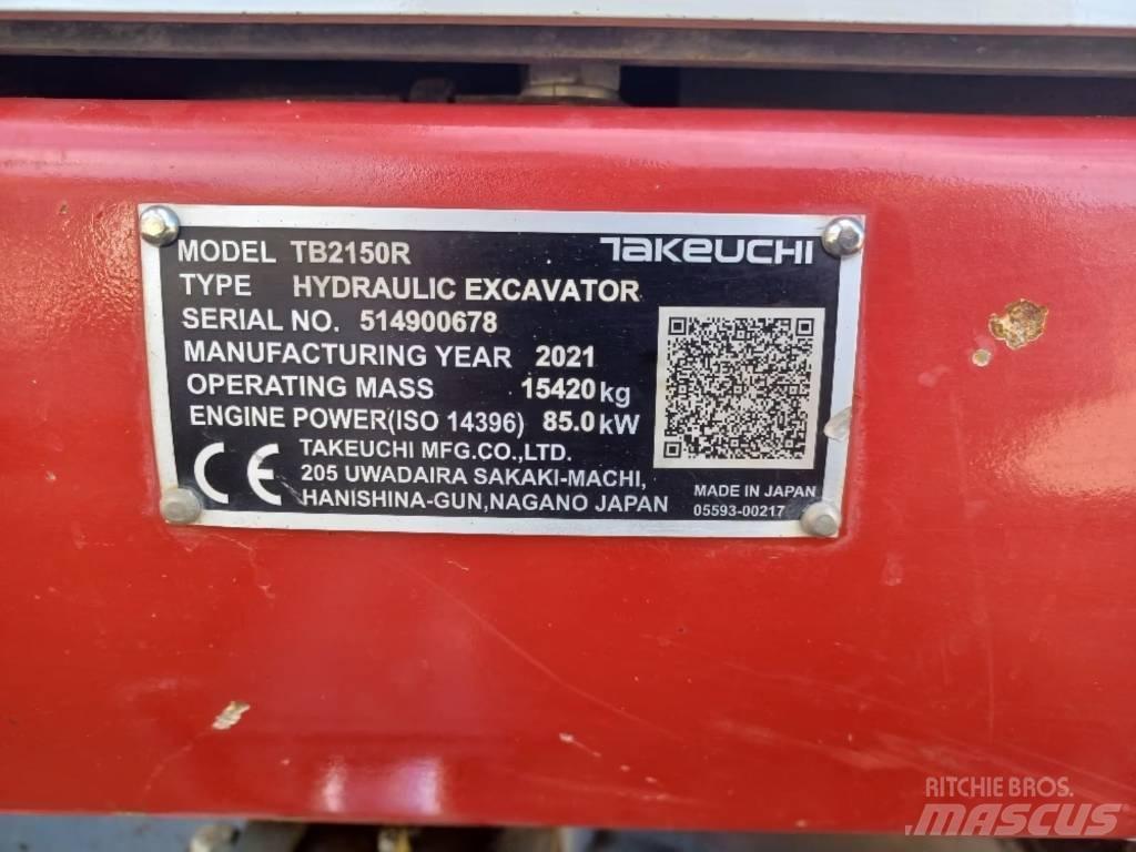 Takeuchi TB 2150 R Pásové rýpadlá
