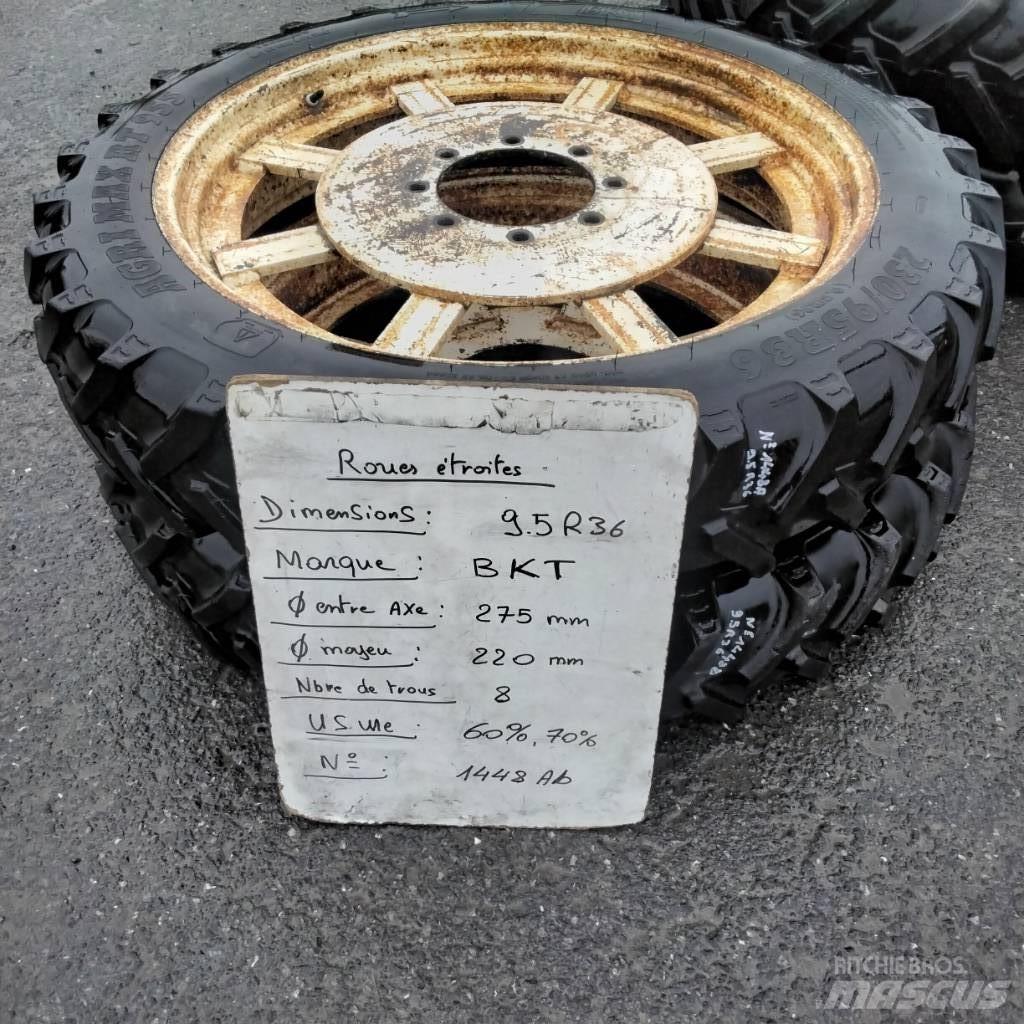 BKT 9.5R36 Pneumatiky, kolesá a ráfiky