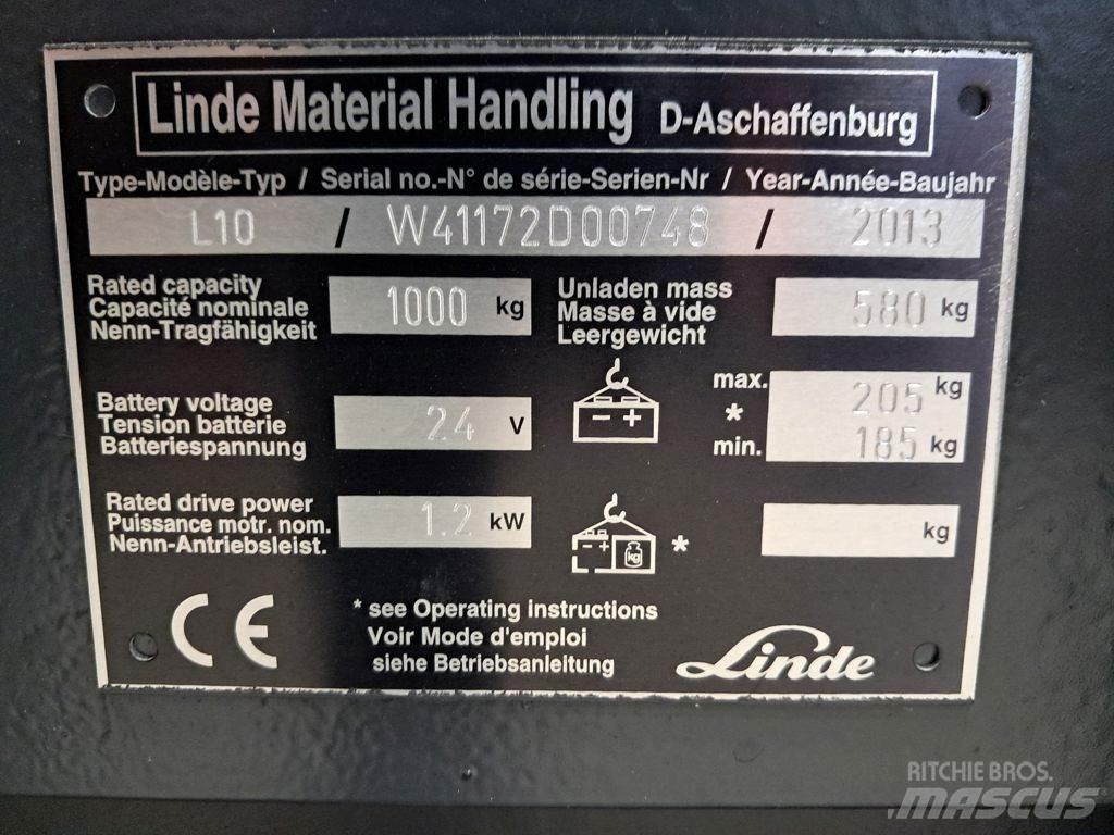 Linde L10 Ručne vedené vysokozdvižné vozíky