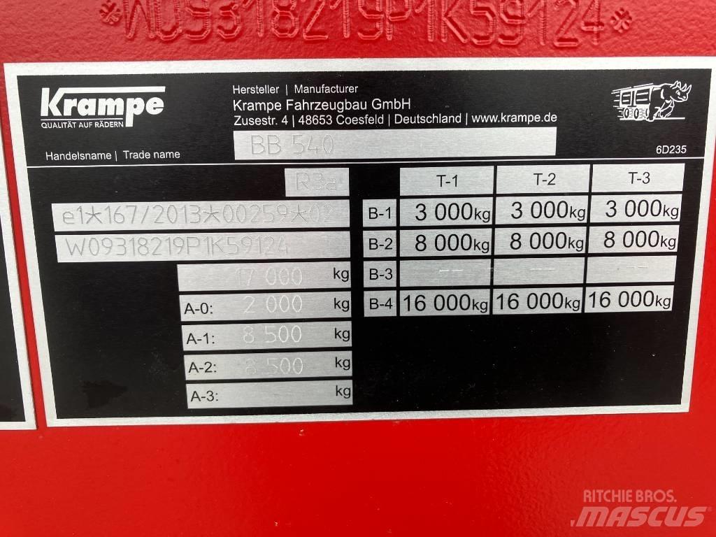 Krampe BB540 Vyklápacie prívesy