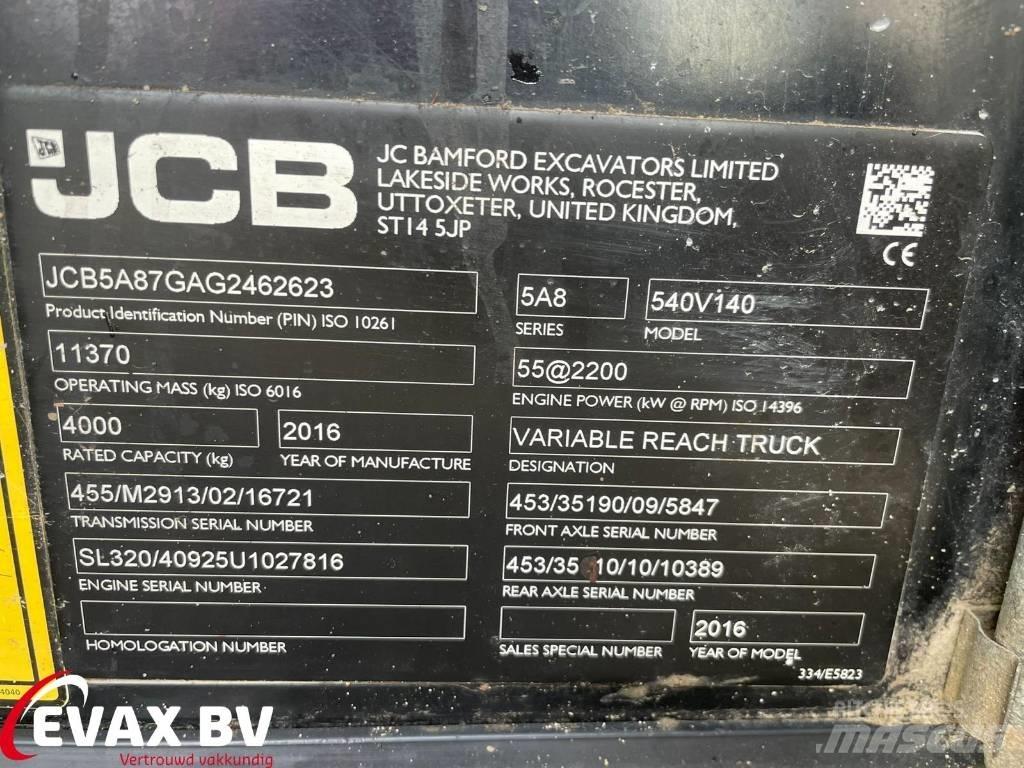 JCB 540-140 Loadall Teleskopické nakladače pre poľnohospodárstvo