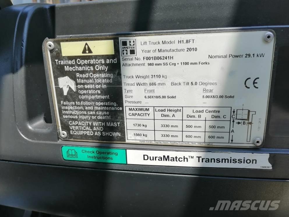 Hyster H 1.8 FT Dieselové vozíky