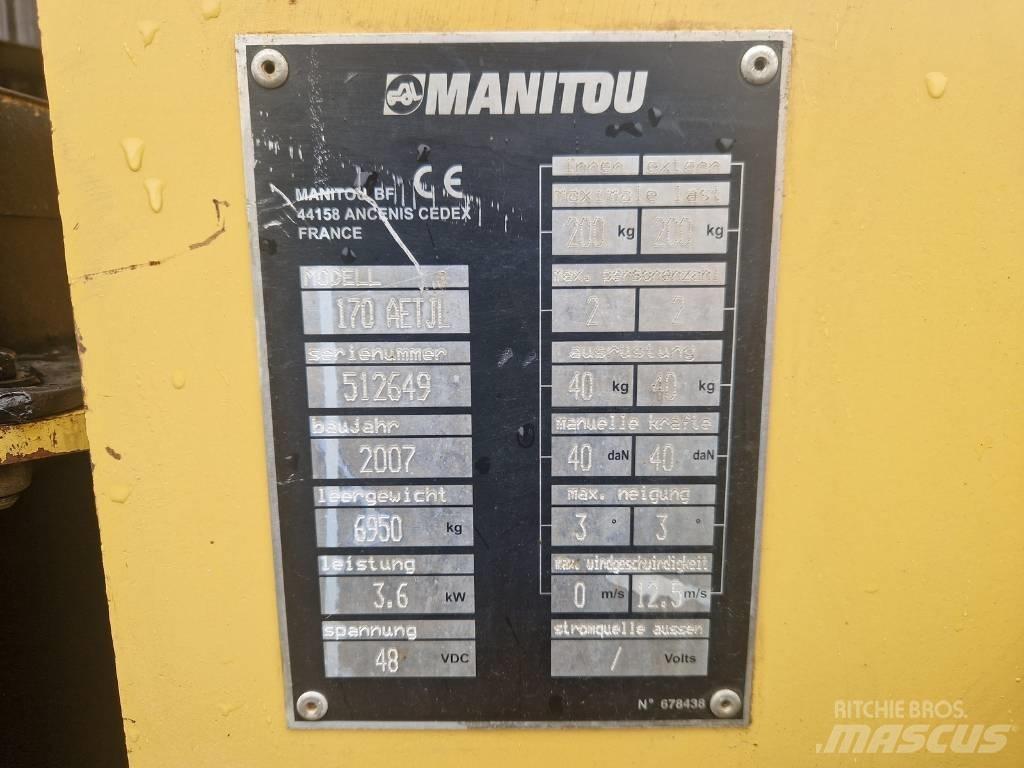 Manitou 170AETJL Kĺbové plošiny