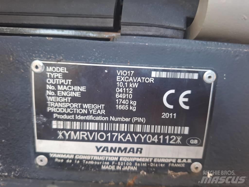 Yanmar Vio 17 Mini rýpadlá < 7t