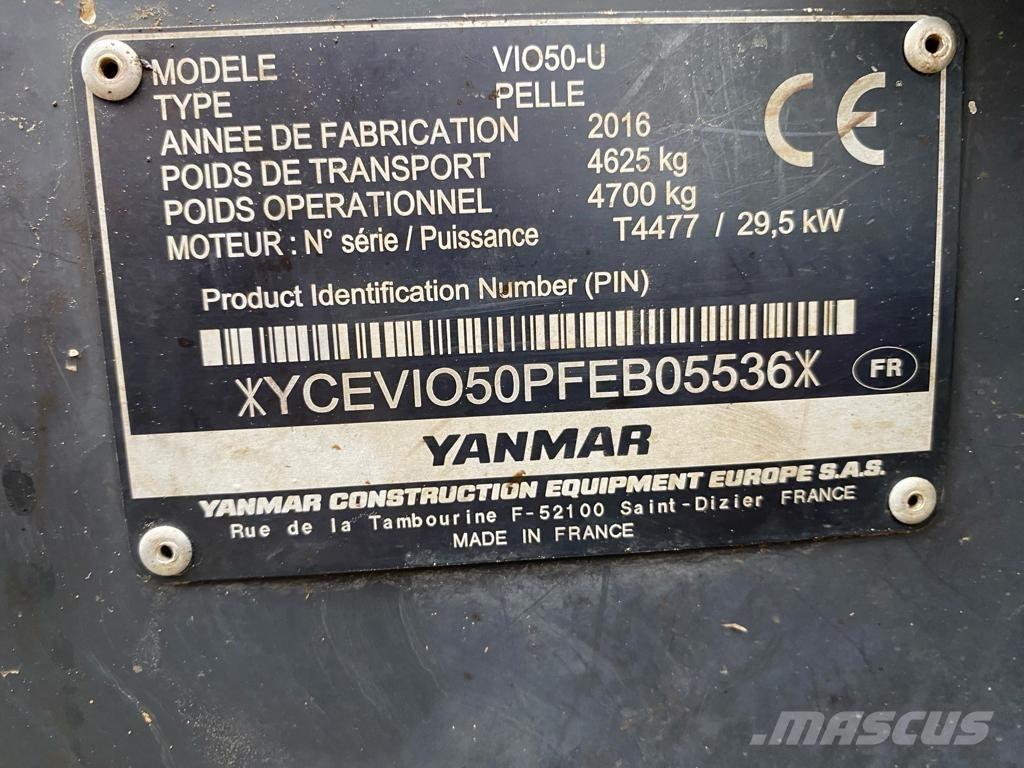 Yanmar Vio 50 U Mini rýpadlá < 7t