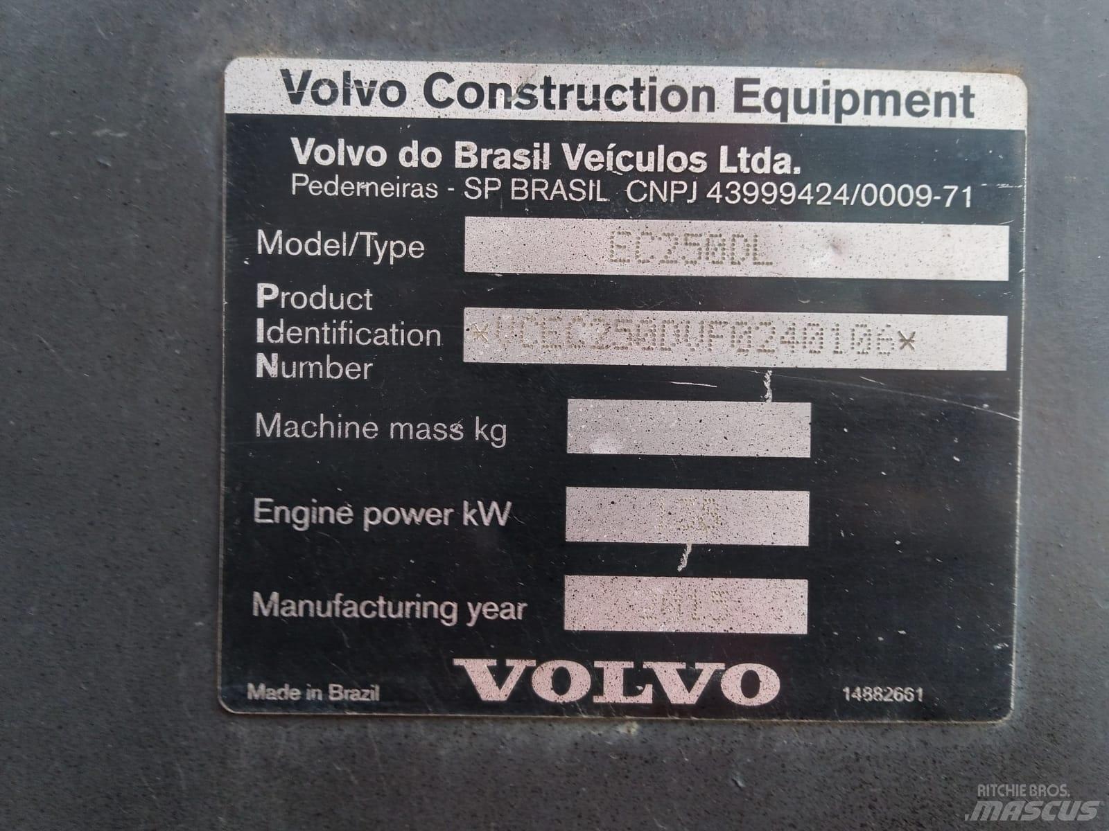 Volvo EC 250 D L Pásové rýpadlá