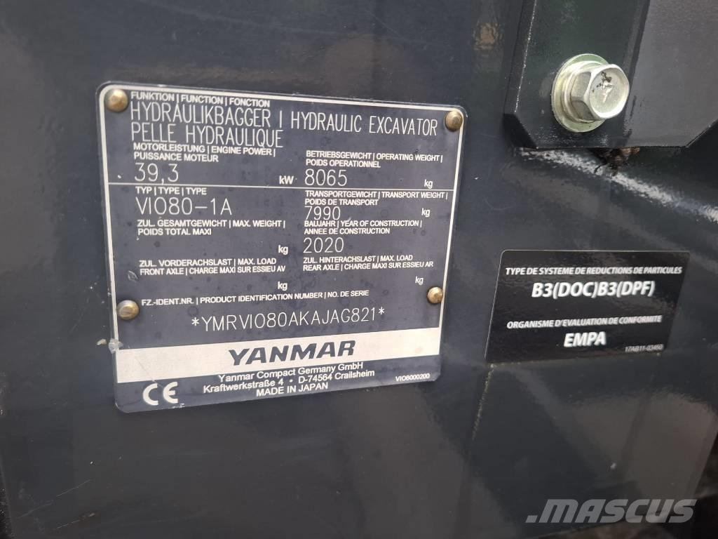 Yanmar Vio 80-1A Midi rýpadlá 7 t - 12 t