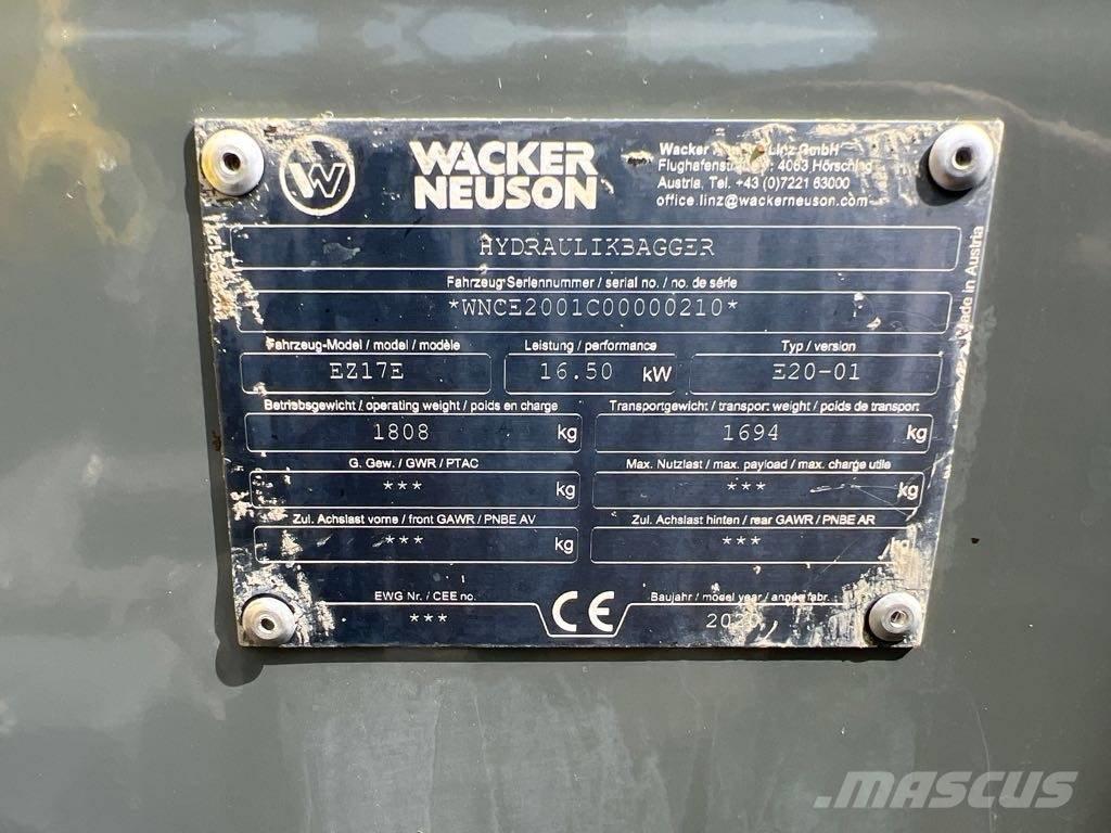 Wacker Neuson EZ17e Pásové rýpadlá