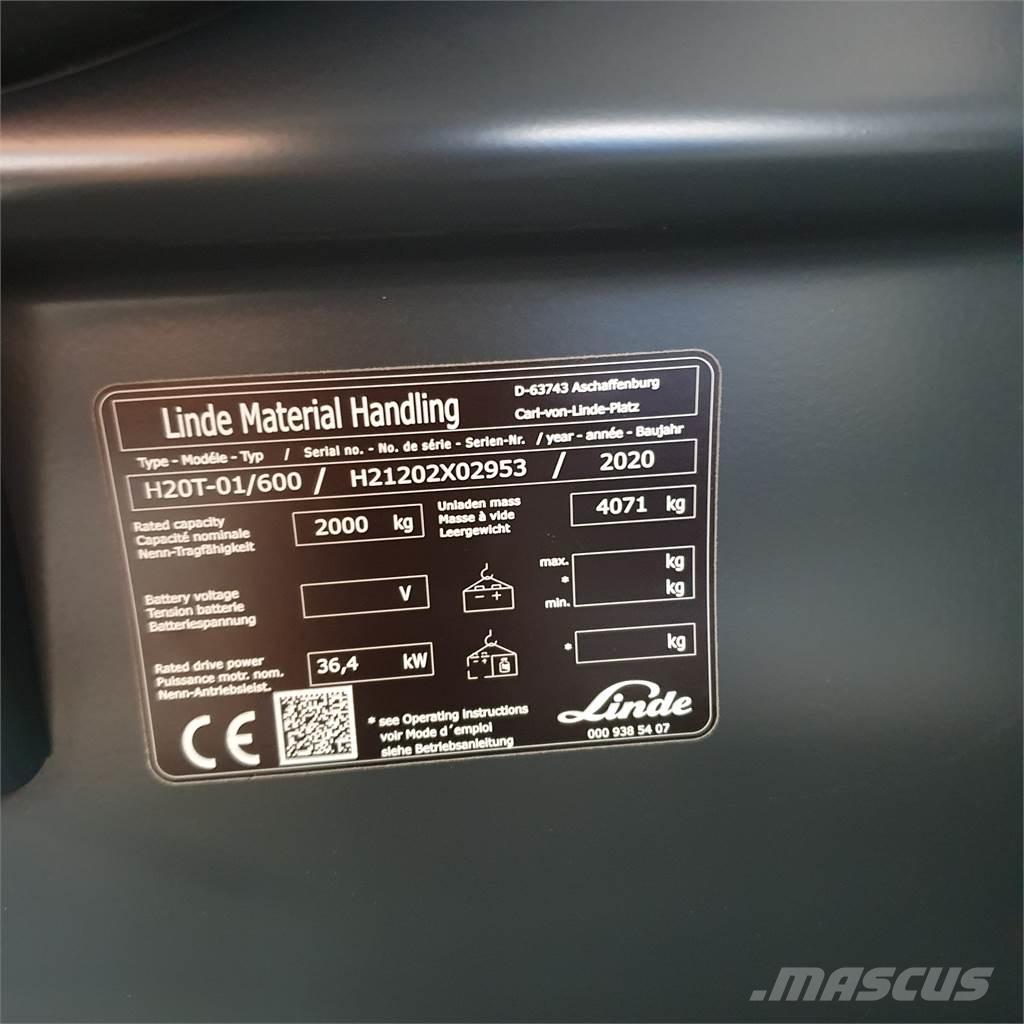Linde H20T/600 LPG vozíky