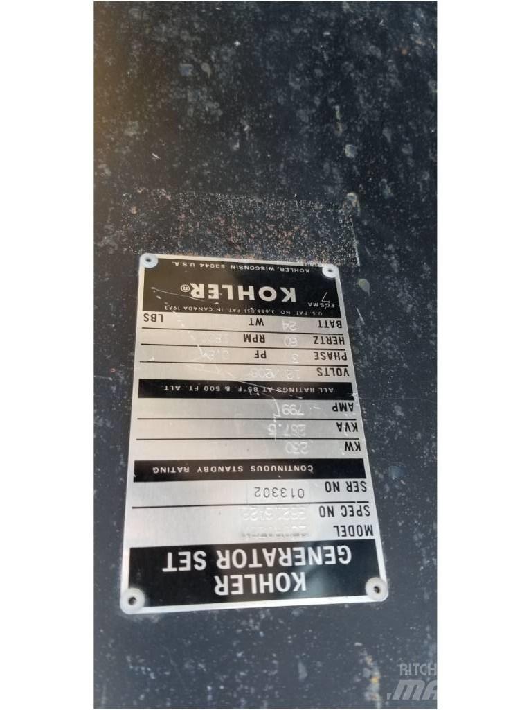Kohler 230 KW Ostatné generátory