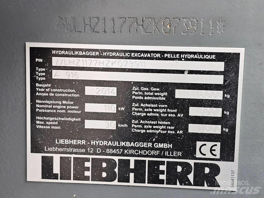 Liebherr A 916 Kolesové rýpadlá