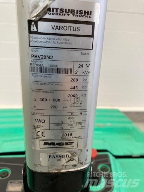 Mitsubishi PBV20N2 Nízkozdvižný vozík s plošinou