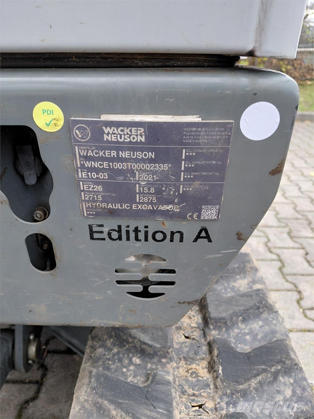 Wacker Neuson EZ26 Pásové rýpadlá