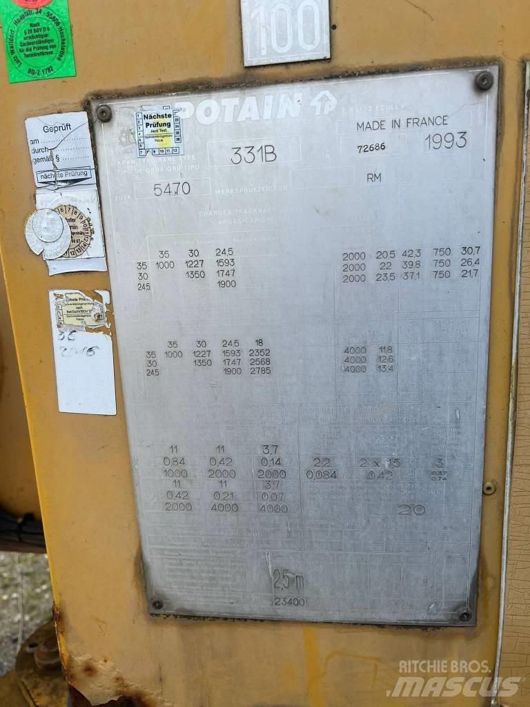 Potain GTMR 331 B Stavebné žeriavy