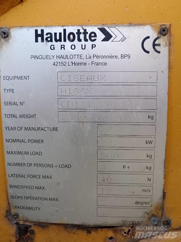 Haulotte H 18 SX Nožnicové zdvíhacie plošiny