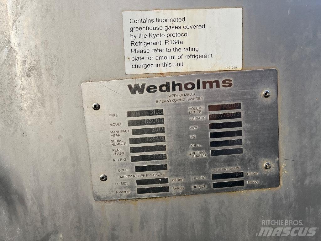 Wedholms D3000 Zariadenia na chladenie a skladovanie mlieka
