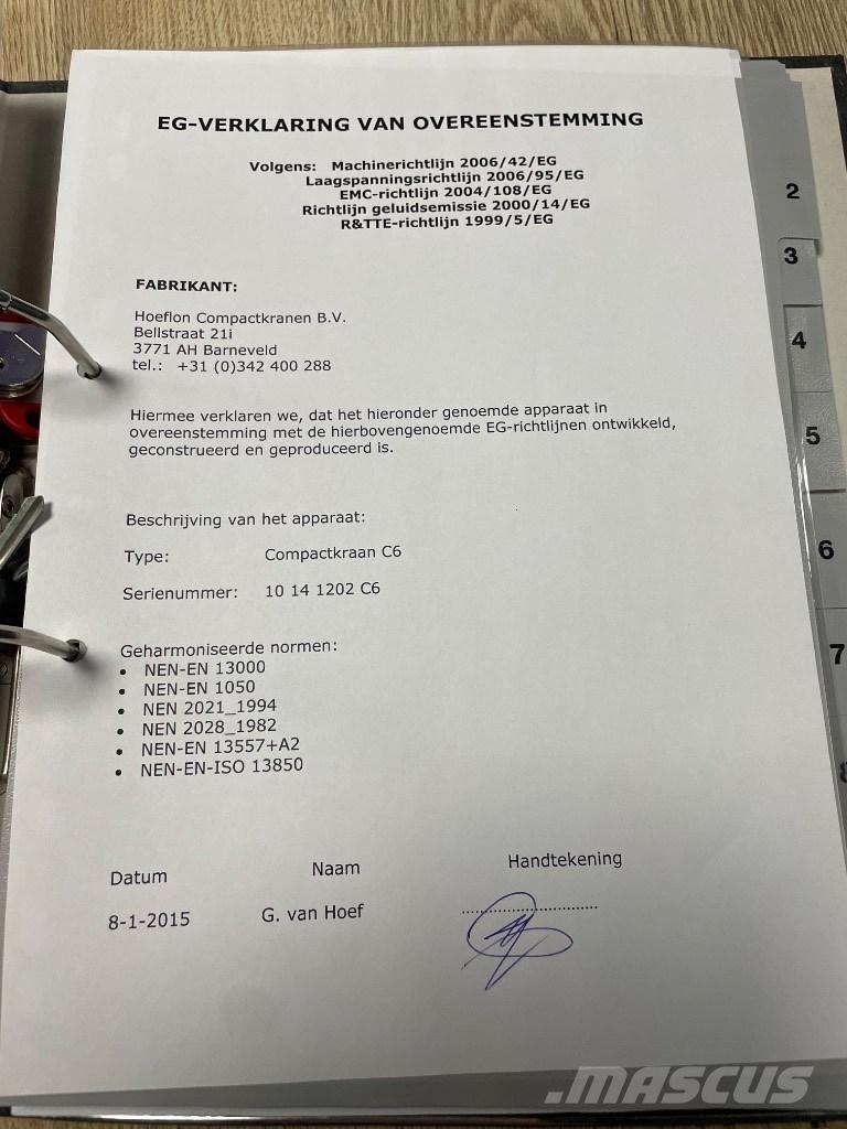 Hoeflon C 6 SOLD Minižeriavy