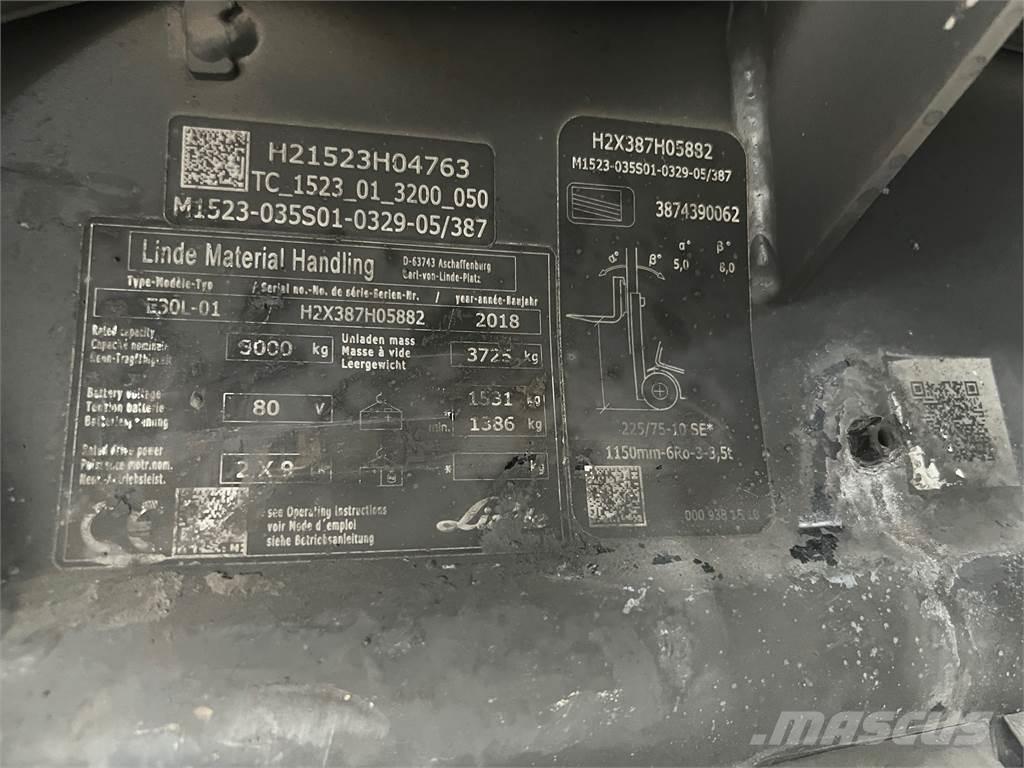 Linde E30L-01 Akumulátorové vozíky