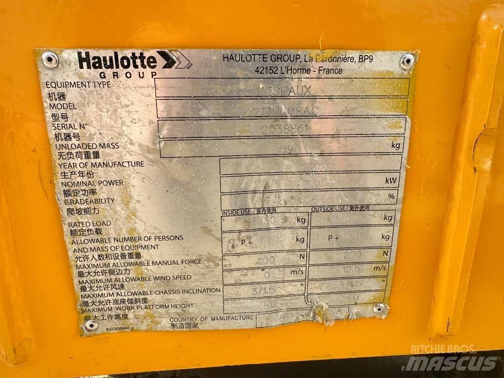 Haulotte OPTIMUM 8 Nožnicové zdvíhacie plošiny