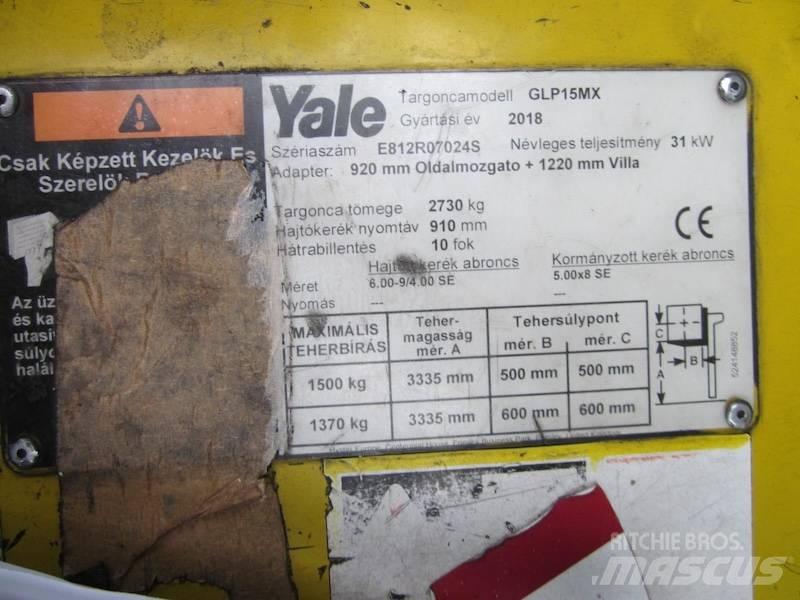 Yale GLP15MX LPG vozíky