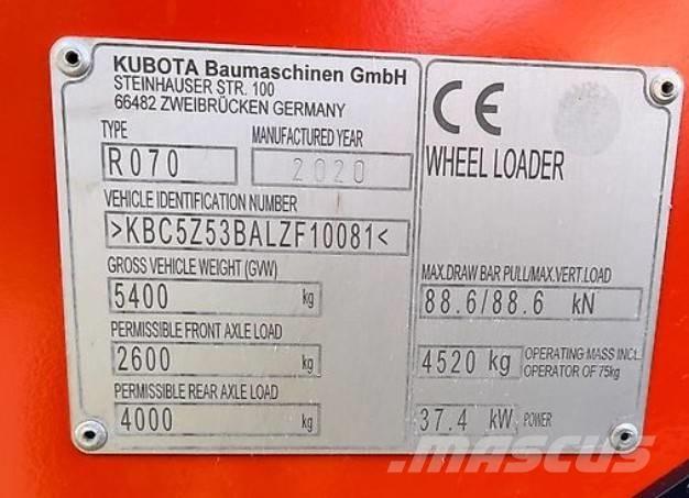 Kubota R 070 Kolesové nakladače