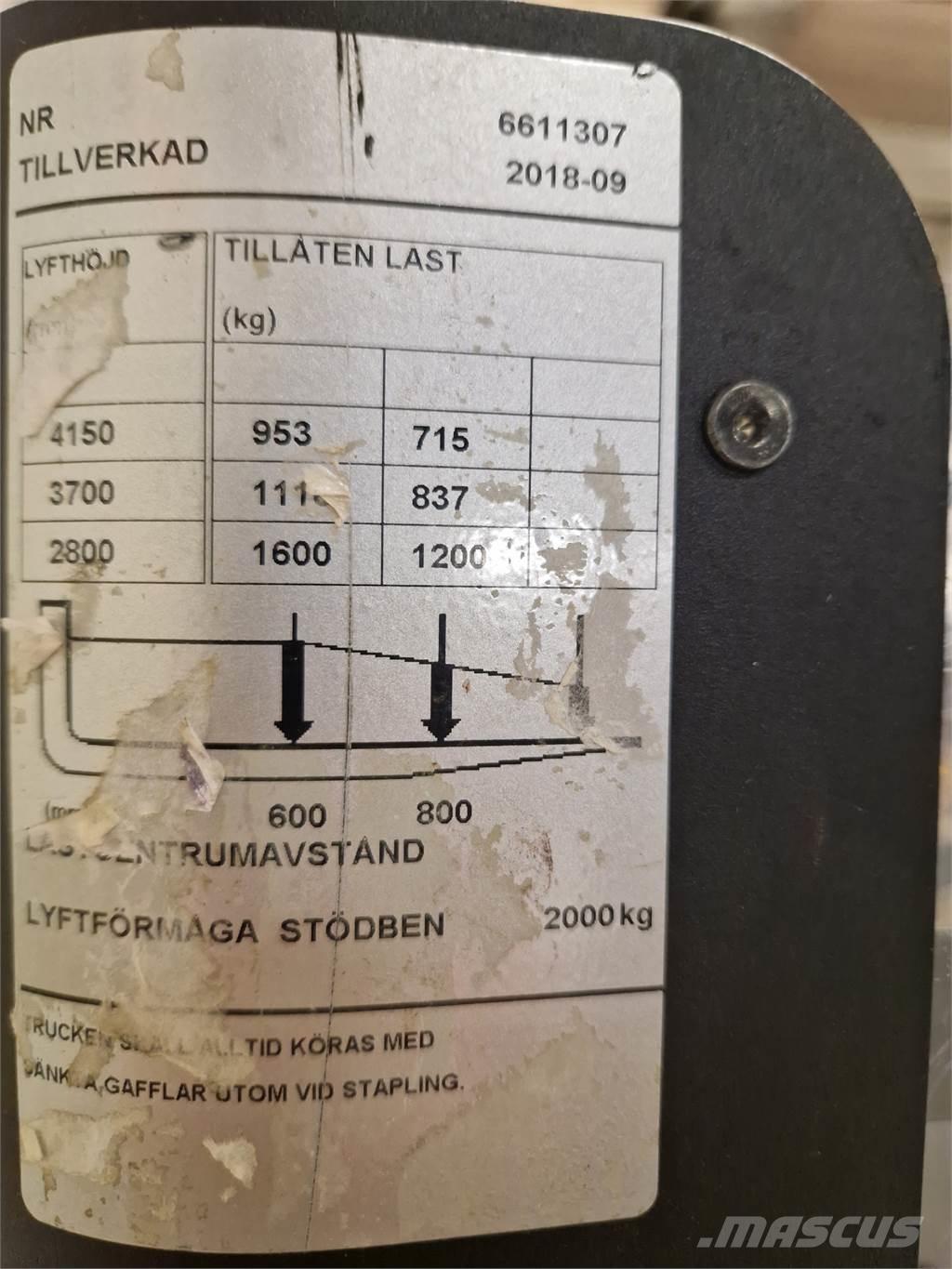 Toyota SPE160L Ručne vedené vysokozdvižné vozíky