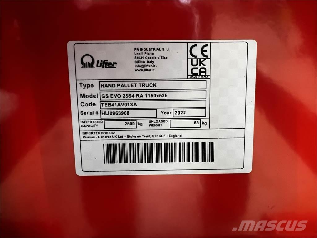 Pramac GS EVO 25 Ručný paletový vozík